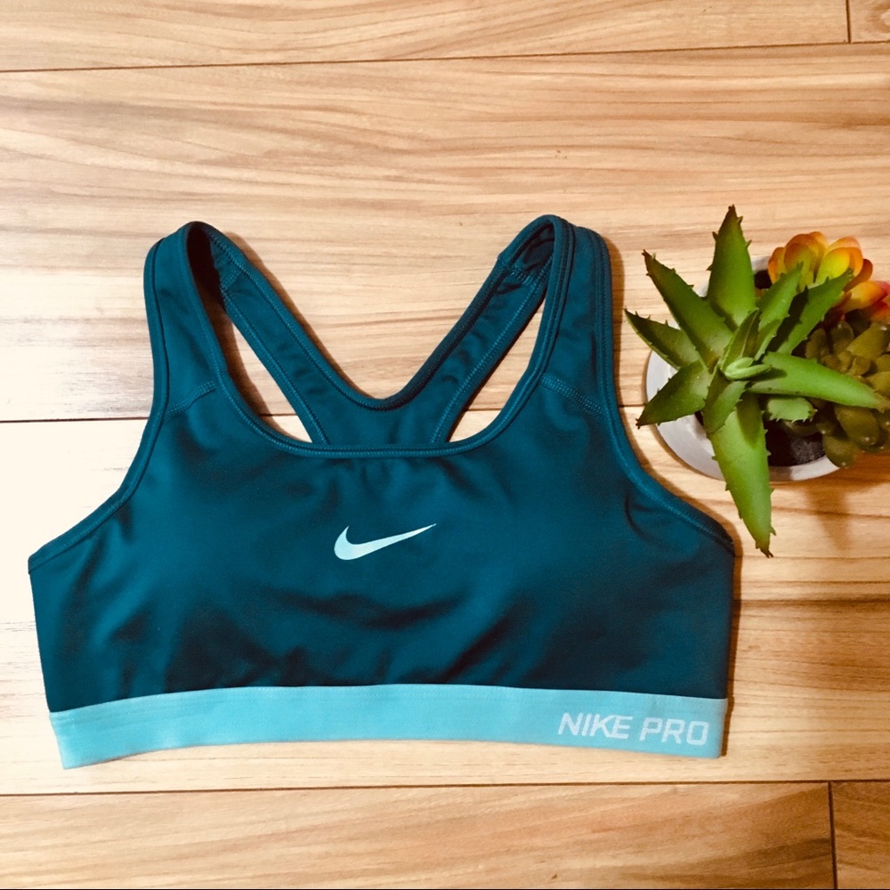 Nike Pro Teal and Turquoise Sports Bra